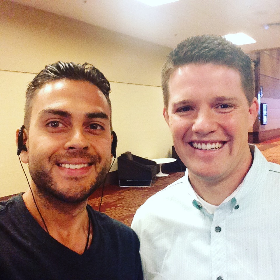 Sean Ali with Russell Brunson during a business and direct response season
